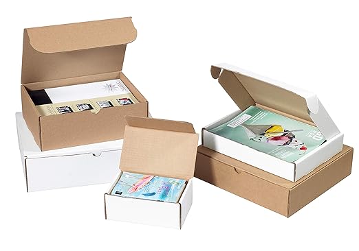 Box USA 14" Deluxe Shipping Boxes 14"L x 10"W x 3"H, 50-Pack - White Box Mailers for Packaging, Storage, Gifts or Bulk Business Orders