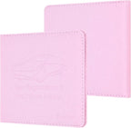 Car Insurance and Registration Holder, 5.5 x 5 Inch PU Leather Vehicle Glove Box Organizer Wallet Case for Insurance Card, Driver License, Paperwork - Pink