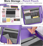 Thicker Clipboard with Storage, Internal Pen Pouch Included, A4 / Letter Size, Reinforced Clipboard Attached Capacity, Heavy Duty Clip Boards 8.5x11 with Pen Holder, for Driver Teachers