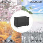 Outdoor Prep Table Cover 30 Inch,Waterproof Patio Stainless Steel Metal BBQ Table Cover All Season Protection for Outdoor Table - 30 x 24 x 35 Inch