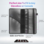 Car Registration and Insurance Holder,Leather Insurance License and Registration Card Holder for Car Glove Box, Auto Truck Document Holder Organizer for Men Women-Vintage American Flag
