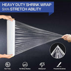Stretch Wrap Roll - Heavy Duty Industrial Strength 18inch 1500ft,Clear Cling Shrink Wrap Roll 70 Gauge - Ideal for Furniture, Moving, Shipping, and Pallet Packing -4pack