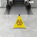 6 PCS Pop up Wet Floor Sign with Storage Tube, 20 Inch Wet Safety Warning Caution Cone Yellow Warning Sign for Commercial Stores Grocery Office Use,with Umbrella Frame