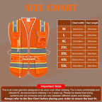 High Visibility Safety Vest - Reflective Breathable Mesh with 9 Pockets, Front Zipper for Men & Women - Meets ANSI/ISEA Standards