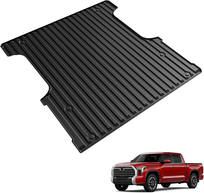 Truck Bed Mat for Toyota Tundra 2022-2026, All Weather Truck Bed Liner for 2026 2025 Toyota Tundra Accessories, 5.5FT TPE Cargo Liner Truck Mat