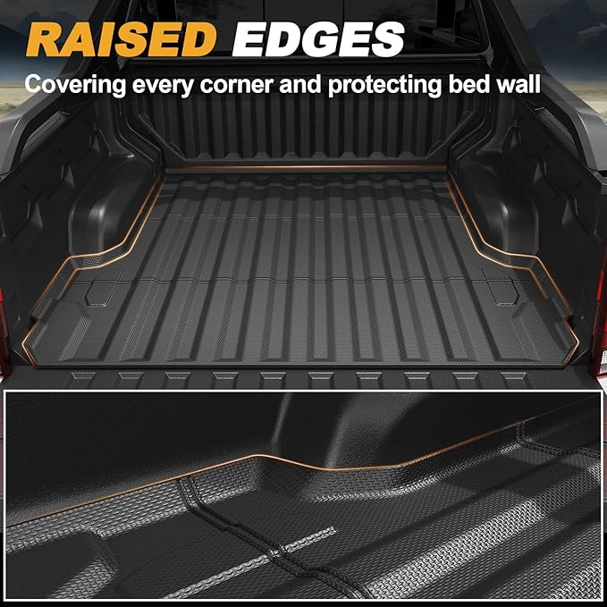 Truck Bed Mat 5FT for Chevy Colorado/GMC Canyon 2026 2025 2024 2023, All Weather TPE Heavy Duty Truck Mat Rear Bed Liner Cargo Mat for 2026 2025 Chevrolet Colorado Accessories