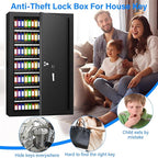 175 Keys Key Lock Box, Anti-Theft Key Cabinet with Key Tags, Key Organizer Wall Mount for Car Garage House Rental Office Business