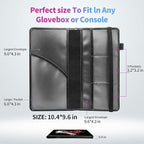 Car Registration and Insurance Holder,Leather Insurance License and Registration Card Holder for Car Glove Box, Auto Truck Document Holder Organizer for Men Women-Red Heart with Feather