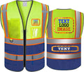 Personalized High Visibility Reflective Safety Vest Custom Your Text Protective Workwear Outdoor Work Vest