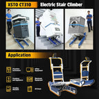 Heavy Duty Powered Track Stair Climbing Hand Truck, 683 LBS Load Crawler Stair Climber Dolly with Joystick Control & Separate Track Control(XSTO CT310)
