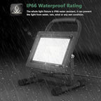 GLORIOUS-LITE 50W LED Work Light, 5000LM LED Flood Lights, 400W Equivalent, IP66 Waterproof, 16ft 5m Cord with Plug, 6500K, Adjustable Working Lights for Workshop Garage, Construction Site