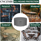 Heavy Duty Patio Furniture Covers Waterproof, 600D Round Outdoor Furniture Cover Waterproof for Sectional Sofa Couch, Outdoor Dining Table and Chair Set Covers 54"DIA x 28"H, Grey