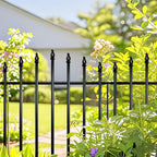 Metal Garden Fence 36" H x 28" W (5 Panels, 11.6 Ft Total) Rustproof Animal Barrier No Dig Decorative Fencing for Dogs,Pet, Yard,& Patio, Easy Installation