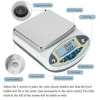 Bonvoisin Lab Scale 1000gx0.01g High Precision Electronic Analytical Balance 0.01g Accuracy Laboratory Lab Precision Scale Digital Kitchen Balance Scale Jewelry Scale Scientific Scale (1000g, 0.01g)
