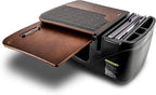 AutoExec GripMaster Car Desk for Your Vehicle Workstation and Mobile Office, Mahogany with 400 watt Power Inverter