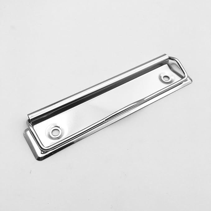 Shuokecrafts10 Pack Metal Clipboard Clips with Rubber Grips and Hanging Hole (12cm)