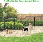 Decorative Metal Garden Fence with Gate Dog Fence Outdoor for Yard, 32in(H) x 85Ft(L) No Dig Fence 32 Panels Fencing for Dogs Animal Barrier Garden Fencing for Yard, Patio, Flower Bed