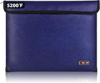 Fireproof Bag with 5200℉ Thermal Insulated, Waterproof Fireproof Box with Zipper, Fireproof Money Bag for Cash, Fireproof Safe Bags for Home Safe Bank Valuable Documents (13.9"x10.6", Blue)