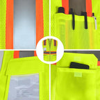 Security Vest for Security Guard, Hi Vis Safety Vest for Men Women,High Visibility Mesh Work Vest with Reflective Strips, ANSI Compliant, Yellow, S