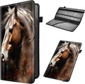 Car Registration and Insurance Holder, Leather Car Glove Box Organizer, Cool Car Accessories for ID, Driver's License Cards & Essential Document,business cards,Men&Women,Cute Horse