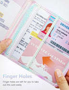 Mymazn Car Registration and Insurance Holder, PU Leather Glove Box Car Organizer with Magnetic Closure for Driver's License & Essential Documents, Iridescent