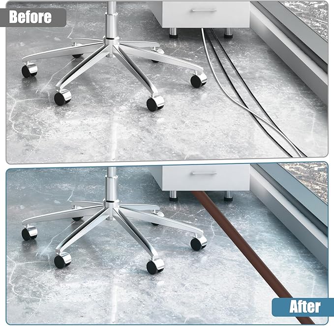 Floor Cord Covers for Wires 3.3FT Cable Hider Wire Cover Self Adhesive Cord Hider Floor for Offices, Homes, Workshops, Warehouses Cable Cavity 0.39" W x 0.27" H