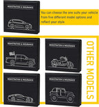 CANOPUS Car Registration and Insurance Holder, Car Document Holder, Vehicle Registration and Insurance Card Holder, Wallet for Auto, Trailer, Motorcycle, Truck, Vehicle Paperwork Organizer (2 Pack)