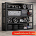 Metal Storage Shelves Unit,5-Tier Adjustable Heavy Duty Garage Shelving,3500LBS Garage Storage Industrial Shelves,Storage Racks,Steel Shelf Suitable for Shop,Warehouse,Basement
