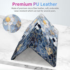 Car Registration and Insurance Card Holder, RFID Blocking Leather Auto Car Document Holder,Vehicle Glove Box Driver License Card Document Organizer for Men Women-Geometric Gold Marble
