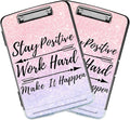 Pink Glitter Clipboard with Storage & Pen Holder - Heavy Duty Contractor Clipboard for Teachers, Nurses & Business People