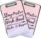 Pink Glitter Clipboard with Storage & Pen Holder - Heavy Duty Contractor Clipboard for Teachers, Nurses & Business People