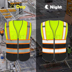 BeautyWill Custom Logo 10/20 Pack Safety Vest Class2 High Visibility Vest with Pockets Breathable Construction Vest Bulk