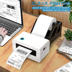 MFLABEL 4x6 Direct Thermal Shipping Labels - 10 Rolls of 250 Labels, Perforated Easy-Peel Blank Address Labels for Thermal Printers, Compatible with Rollo, Munbyn, Zebra for UPS, Amazon, eBay, Shopify