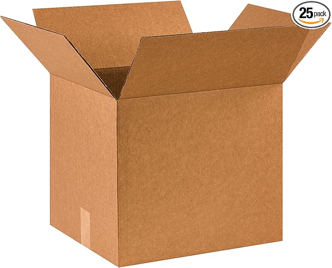 BOX USA Shipping Boxes 16"L x 14"W x 14"H, 25-Pack Medium Corrugated Cardboard Boxes for Shipping, Mailing, Packing, Packaging and Storage
