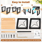 Shipping Label Holder for Thermal Printer, AHIER Wooden Thermal Label Holder for Rolls and Fanfold Labels, Desktop Printer Accessory for Home, Office, Small Business