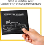 CANOPUS Auto Accessory Document Holder, 2 Pack (Black, PVC, Portable, EZ Pass Compatible)