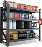 40" Wide Storage Shelves, 2000LBS Garage Shelving Heavy Duty, Standing Shelf Units, 4 Tier Metal Adjustable Storage Shelving Rack for Shop Warehouse Basement, 40'' W x 20''D x 60'' H