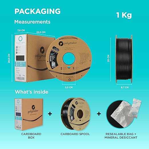Polymaker PolyLite Orange 3D Printer PETG Filament 1.75mm 1kg, Legacy PETG Formula, +- 0.03mm Dimensional Accuracy, Reliable Everyday Filament, Strong Layer Bonding, Compatible with Most 3D Printers
