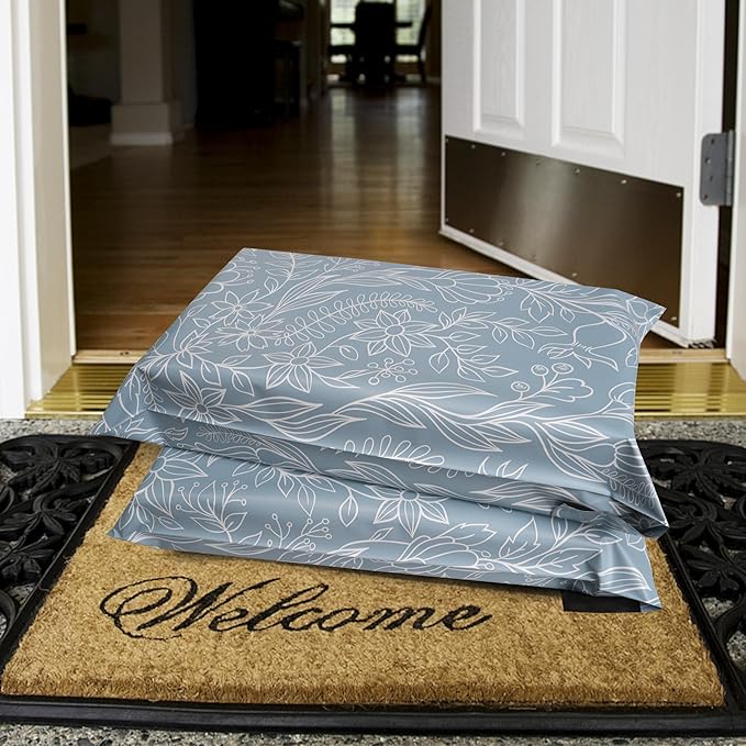 Poly Mailers 10x13 Inch 25 Pcs - Wheat Sheaf printed Shipping Bags, 2.4mil Thickness, Waterproof and Tear Resistant Mailing Envelopes, Self-Sealing Packaging Bags for Small Business