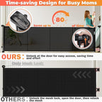 160" Retractable Baby Gates Extra Wide Dog Gate, Long Child Safety Gate, 37" Tall Toddler Pet Gate Mesh Gate with Reinforced Strips for Doorways, Stairs, Hallways, Outdoor & Indoor Large Openings