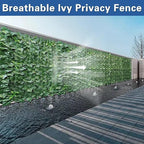 Artificial Ivy Fence Privacy Screen with Mesh Back, 72" x 96" Faux Ivy Vine Leaf Fence Panels, Balcony Privacy Screen, Hedge Wall Decoration for Outside, Garden, Yard, Patio