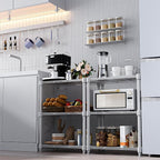 450 lbs Wire Storage Shelving 3-Tier Utility Shelving Unit Steel Organizer Wire Rack for Home,Kitchen,Office,White (11.8" D x 17.7" W x 26.4" H)