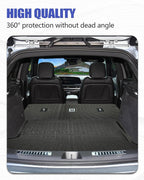 Cargo Liners Backrest Mat for Cadillac XT4 Accessories 2019-2025 with Hook&Loop Rear Trunk Mat Rear Seat Back Cover Protector All Weather Anti-Slip Split Dog Liner 3 PCS