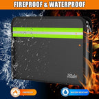 6400℉ Fireproof Document Bag,15” X 11” Waterproof Fireproof Money Bag with Zipper,12 Layers Insulated Fireproof Safe Bag with Reflective Strip for Documents,Passports,Cash,Valuables（6400℉）