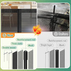 200'' Retractable Baby Gates Extra Wide,34" Tall Retractable Dog Gate for Doorways,Extra Long Retractable Baby Gate for Stairs,Kitchen,Indoor/Outdoor Retractable Gate with Fiberglass Reinforcement Rod