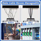 250FT Split Wire Loom Tubing, 1/2 Inch Wire Protector Tubing, Automotive Wire Flexible Conduit Cord Covers with 20 Cable Ties for Automotive Marine RV Agriculture Electrical Cable Protection