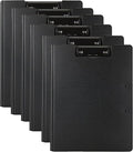 Clipboard Folder, 6 Pack A4 Foldable Clipboards File Folder Flip Writing Pad for Memo Form Document & School Office Work - Black