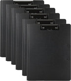 Clipboard Folder, 6 Pack A4 Foldable Clipboards File Folder Flip Writing Pad for Memo Form Document & School Office Work - Black