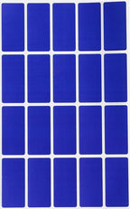 Royal Green Blue Rectangular Colored Labels 1.57inch x 0.75 inch - Rectangle Color Code Stickers (40mm x 19mm)- 100 Pack