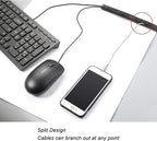 CrocSee 10ft - 1.25 inch Braided Cable Management Sleeve Cord Protector - Self-Wrapping Split Wire Loom for TV/Computer/Home Theater/Engine Bay - Black